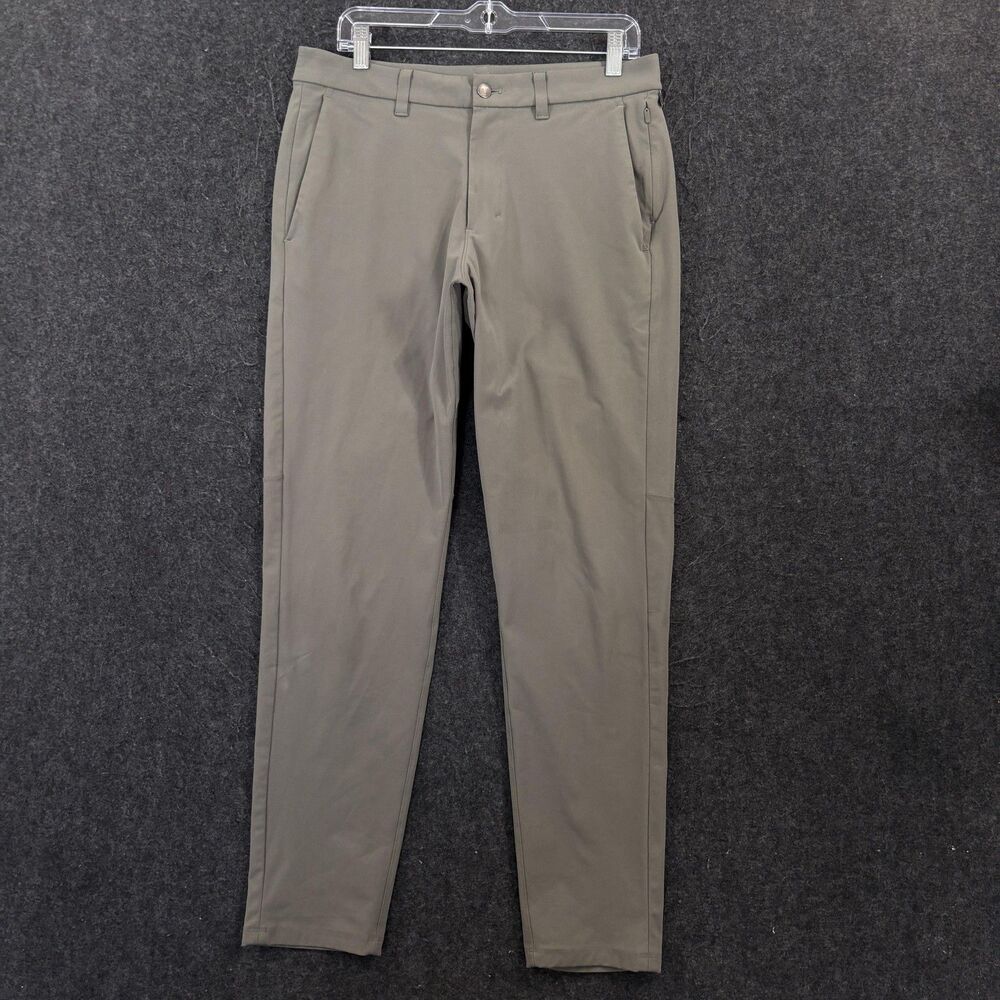 Lululemon ABC Commission Pants Men's 32x30 Olive Green Warpstreme Chino Slim
